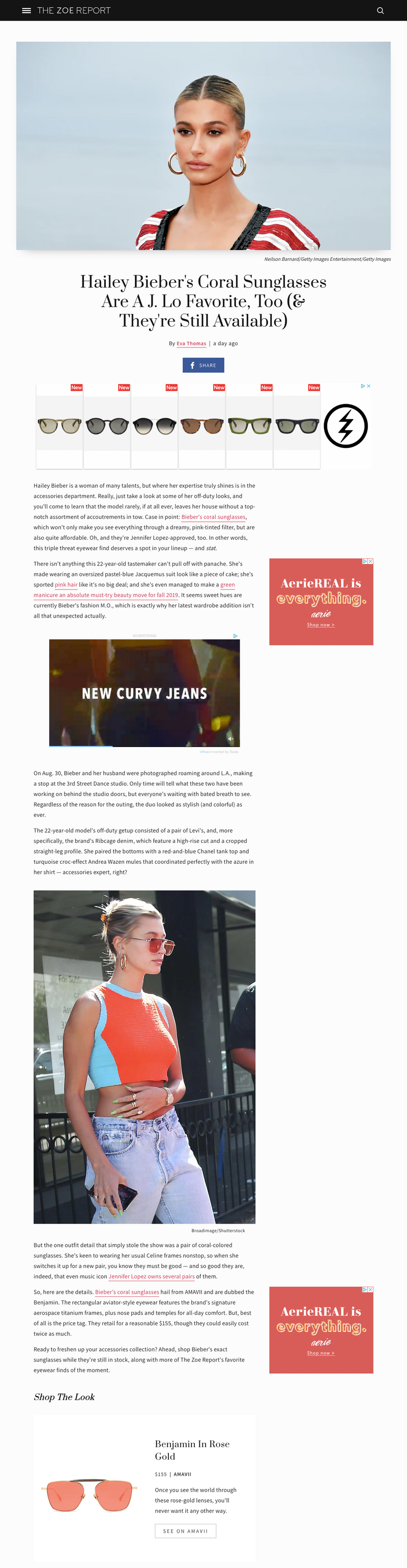 BENJAMIN X HAILEY BIEBER X THE ZOE REPORT