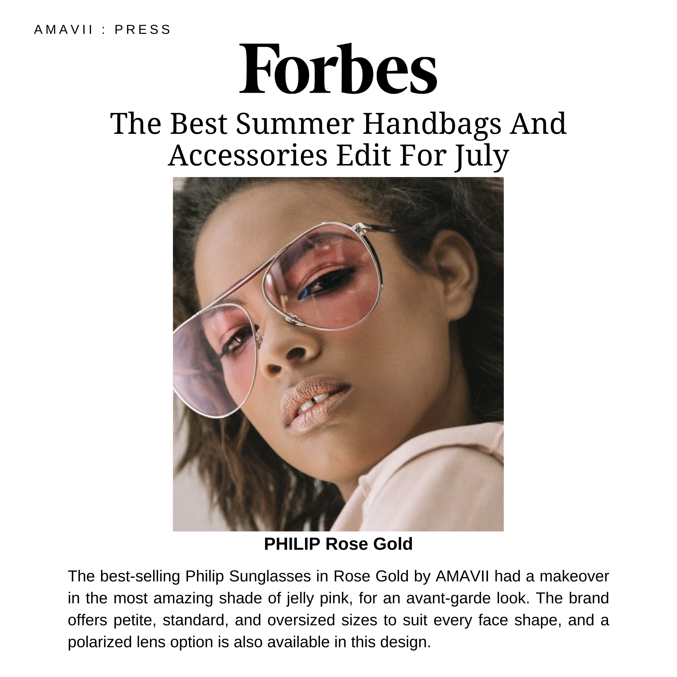 Forbes Featuring Amavii Philip Rose Gold – AMAVII Eyewear display picture 1