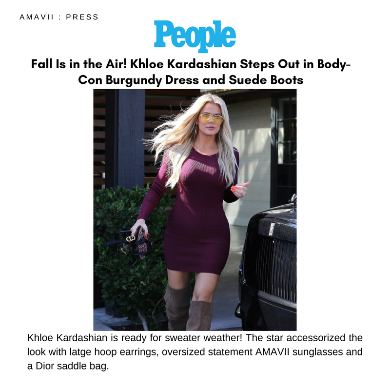 People Featured Khloe Kardashian Wearing Philip 18K Gold AMAVII Eyewear People Featured Khloe Kardashian Wearing Philip 18K Gold AMAVII Eyewear